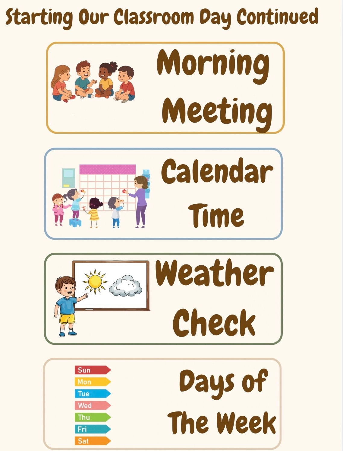 Boho Daily Routine Visual Schedule | Classroom Routine Cards & Visual Support Boards