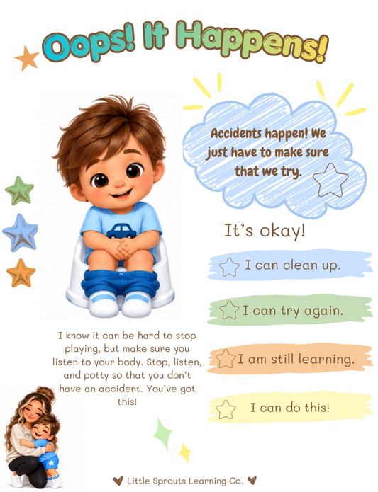 Boy Potty Support Pack | Potty Training Visuals & Routine Support