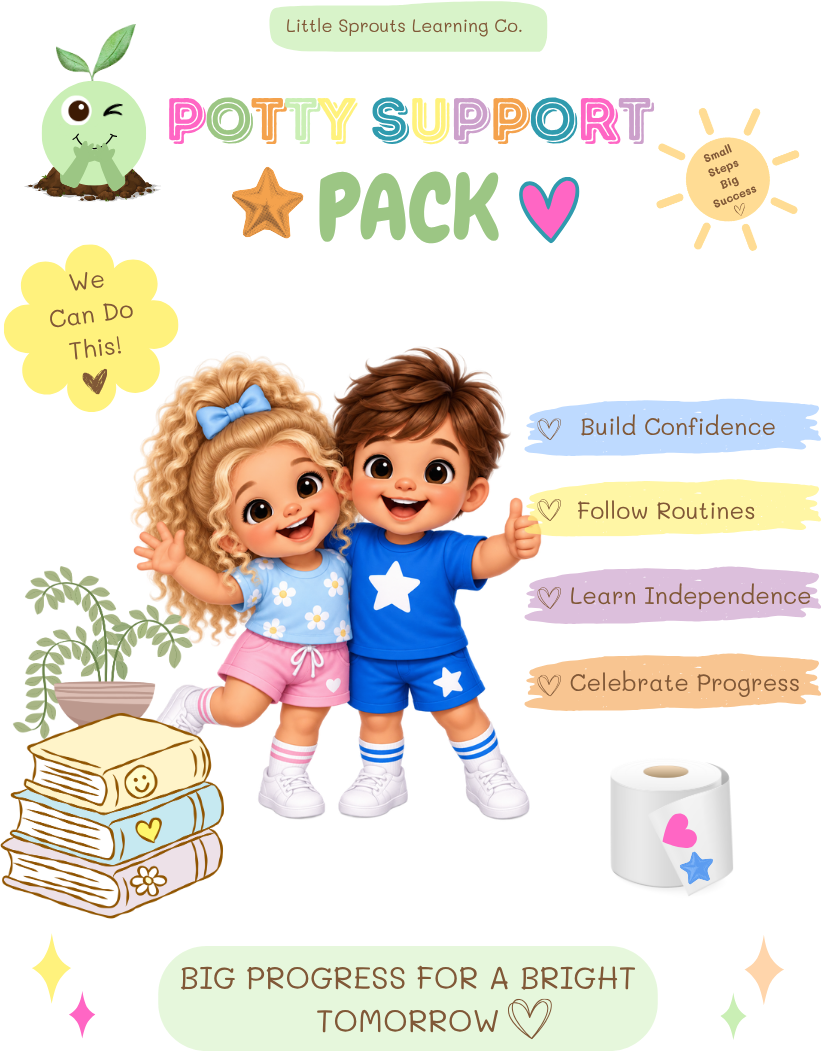 Potty Support Bundle | Girl & Boy Potty Training Visuals