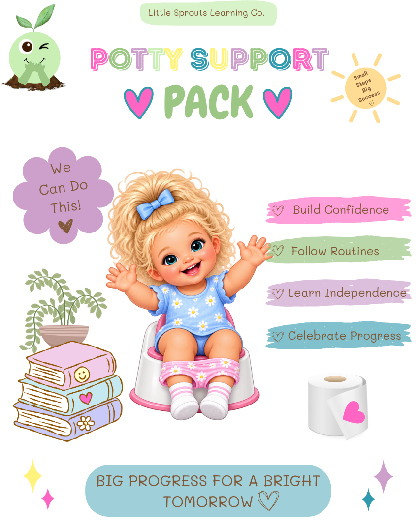Girl Potty Support Pack | Potty Training Visuals & Routine Support