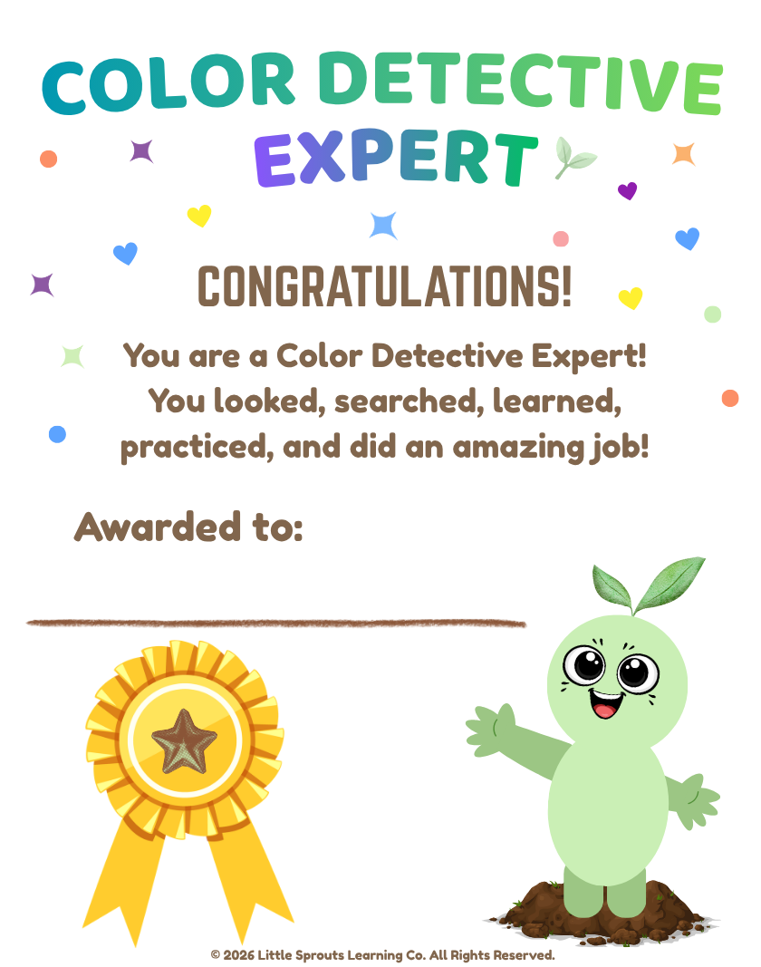 Toddler Color Learning Pack | Printable Activity | Ages 2–4 | Little Sprouts Learning Co.