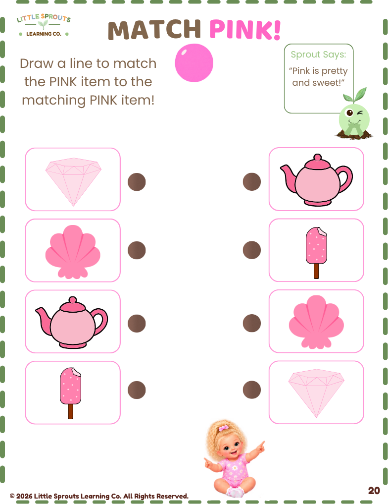 Toddler Color Learning Pack | Printable Activity | Ages 2–4 | Little Sprouts Learning Co.